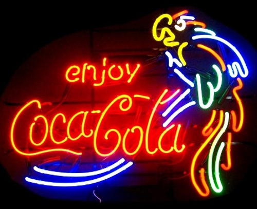 enseigne enjoy coca cola pub néon