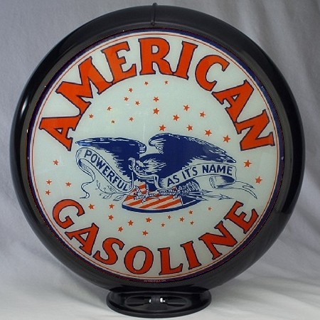globe de pompe à essence american gasoline