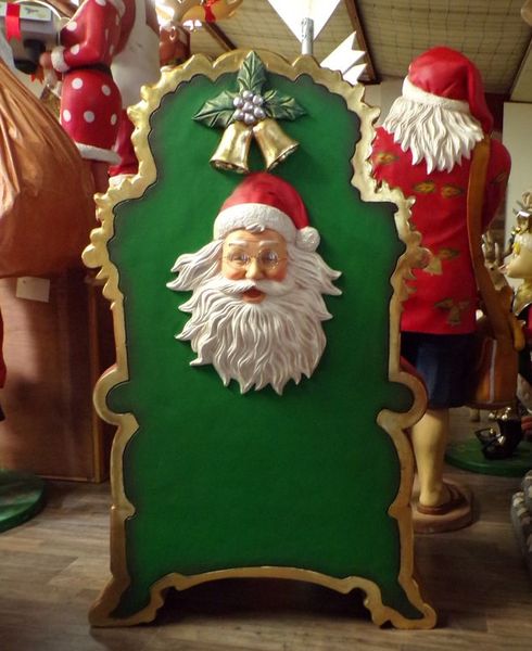 fauteuil vert rouge et doré avec décor noel