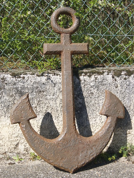 superbe ancre de bateau hauteur 1 mètre