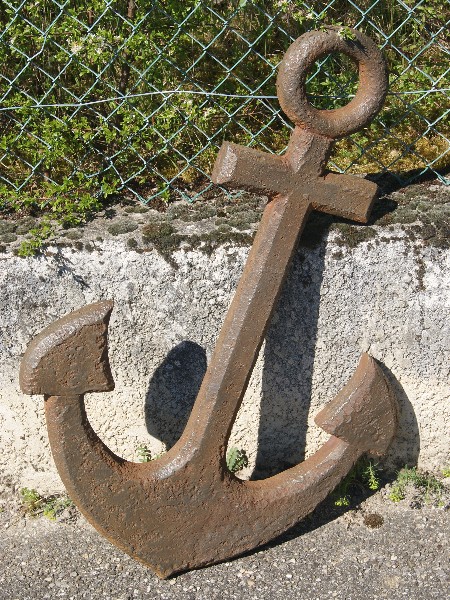 ancre rouillée grande taille pour décoration murale