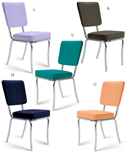 Aménagement cuisine chaise fifties sixties