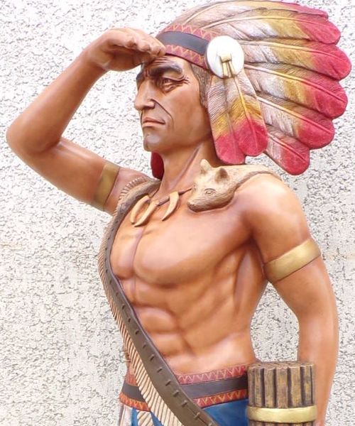 decoration style Buffalo grill statue
