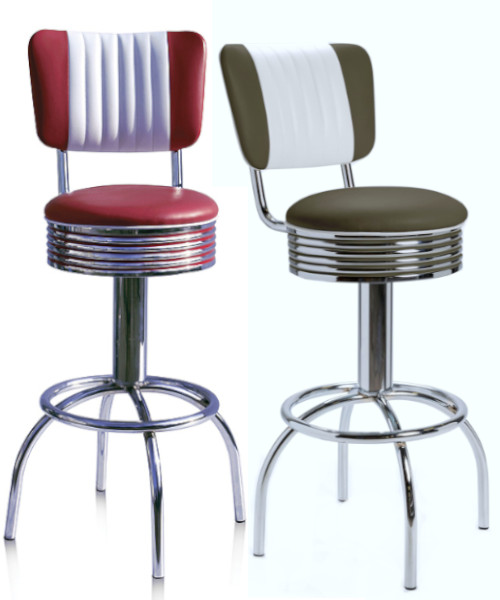 Aménagement bar restaurant Diner Américain tabouret à dossier