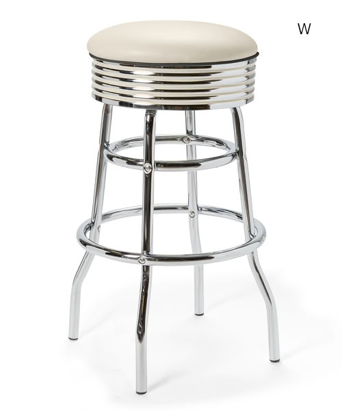 Tabouret Diner bleu 4 pieds