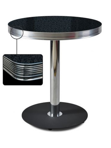 Aménagement décors table ronde restaurant Diner fifties