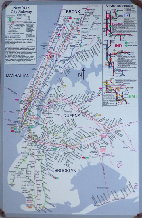 Plan metro New York Plaques USA / FIFTIES